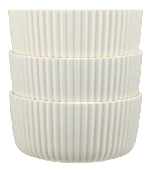 CANVAS Small Ribbed Bowls for Outdoor Dining, 3-pk