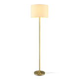 CANVAS White Drum Shade Floor Lamp, 16-in, Metallic Gold/Matte Brass image 2