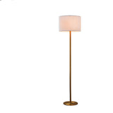 CANVAS White Drum Shade Floor Lamp, 16-in, Metallic Gold/Matte Brass image 3