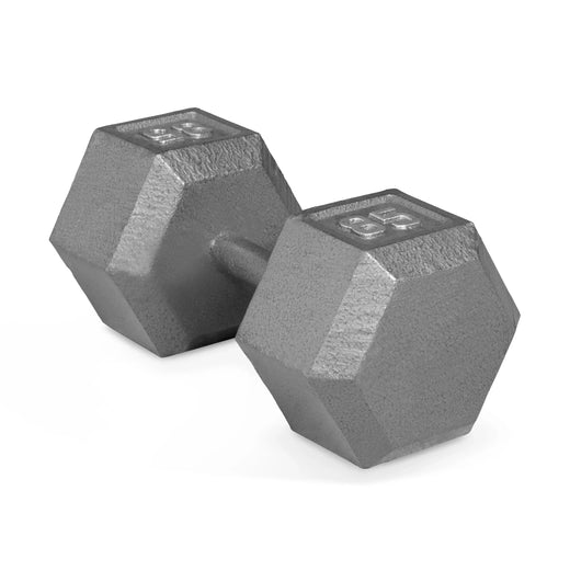 Cap Barbell 85lb Cast Iron Hex Dumbbell, Single
