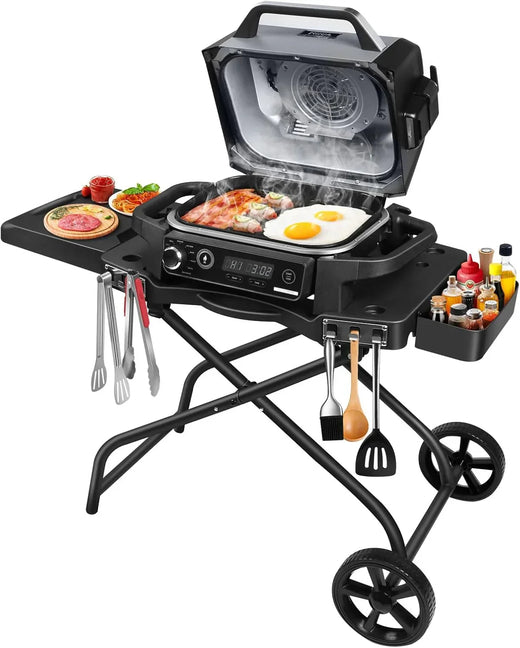 Collapsible Grill Stand for Woodfire Grill, Pit Boss, and 22" Griddle for Outdoor Spaces