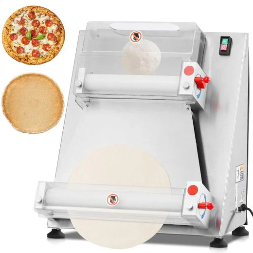 Commercial Pizza Dough Roller Sheeter, Max 16, Automatic 370W Electric Pizza Dough Roller, Stainless Steel, Suitable for Noodle, Pizza Bread...