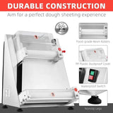 Commercial Pizza Dough Roller Sheeter, Max 16, Automatic 370W Electric Pizza Dough Roller, Stainless Steel, Suitable for Noodle, Pizza Bread... image 4