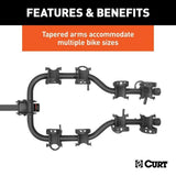 CURT 12126 Premium Hitch-Mounted Bike Rack (4-Bike, 2-in Shank) image 5