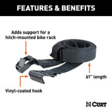 CURT 18050 Support Strap Stabilizer For Hitch-Mounted Bike Rack, 61-in, Black image 3
