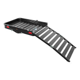 CURT 18112 Aluminum Hitch Mount Basket-Style Cargo Carrier with Ramp, Fits 2-in Receivers, 50 x 30-in image 2