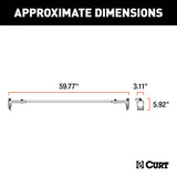 CURT 18122 Quick-Release Roof Rack Crossbars, Black Steel, Select Jeep Wrangler JK image 7