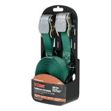 CURT 83015 Cargo Straps with S-Hooks, Dark Green, 300-lb, 15-ft, 2-pk image 2