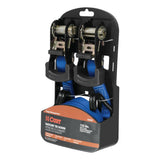 CURT 83020 Cargo Straps with J-Hooks, Blue, 733-lb, 16-ft, 2-pk image 2