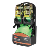 CURT 83028 16-ft Lime Green Cargo Straps with S-Hooks (1,100-lb, 2-pk) image 2