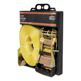 CURT 83048 27-ft Yellow Cargo Strap with Flat Hooks (3,333-lb) image 2