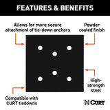CURT 83607 Tie-Down Anchor Backing Plate, 6-in image 6