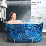 De-stress 2023 Large Portable Folding Soaking Bathtub for Adults for Home Organization image 3