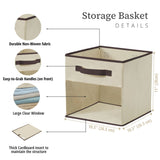 Decomomo Collapsible Transparent Front Cube, 11-in, 6-pk, Beige image 8
