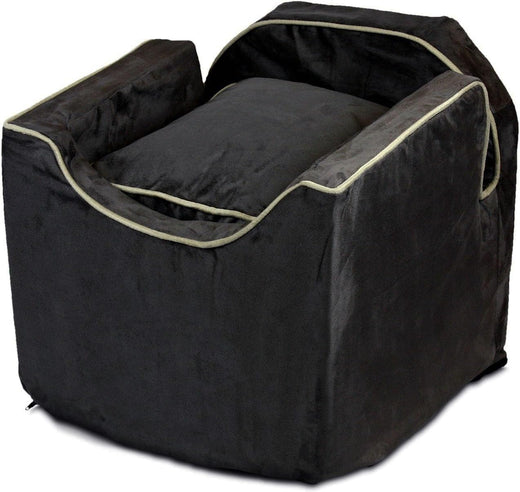 Dog Car Seat: Lookout I Dog Booster Car Seat for Dogs Small 5-15 Lbs, Size: Small, Fabric: Black Diamond, Pet Car Seat to Alleviate Car...