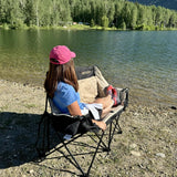 Double Camping Chair - Large-sized Adult Camping Couple Seat Cushion Suitable for Two People. 650 Pounds Load-bearing Capacity - Heavy-duty... image 4