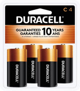 Duracell Coppertop C Alkaline Batteries, All Purpose, 4-pk
