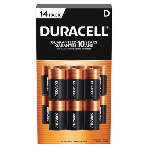 Duracell D Alkaline Batteries, 14-count