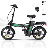 Electric Bike,500w/10.4ah/36v Removable Battery E Bike, Electric Foldable Pedal Assist E-bicycle,19.9mph Bicycle for Teenager and Adults...