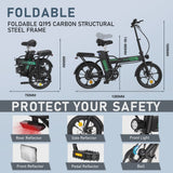 Electric Bike,500w/10.4ah/36v Removable Battery E Bike, Electric Foldable Pedal Assist E-bicycle,19.9mph Bicycle for Teenager and Adults... image 3