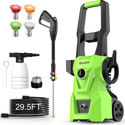 Electric High-pressure Cleaning Machine, Foam Sprayer, 4 Quick-connect High-pressure Nozzles, 2400 Pounds/square Inch 2.4 Gallons/minute...