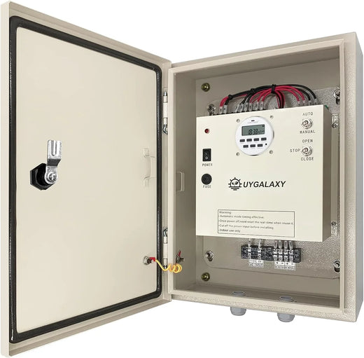 Electrically Controlled Timer for Greenhouse Roller Shutters (for Ventilation) Uses An AC 110V to DC 24V Transformer for Timing Control,...