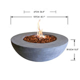Elementi Lunar Bowl Liquid Propane, Light Grey image 4