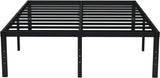 Emoda Queen Bed Frame No Box Spring Needed 18 Inch Heavy Duty Metal Tall Platform Bed Frame for Home Organization
