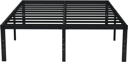 Emoda Queen Bed Frame No Box Spring Needed 18 Inch Heavy Duty Metal Tall Platform Bed Frame for Home Organization