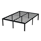 Emoda Queen Bed Frame No Box Spring Needed 18 Inch Heavy Duty Metal Tall Platform Bed Frame for Home Organization image 2