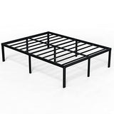 Emoda Queen Bed Frame No Box Spring Needed 18 Inch Heavy Duty Metal Tall Platform Bed Frame for Home Organization image 4