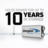 Energizer 2-pk 9V / 9 Volt Lithium Batteries, EZ Turn Lock, PowerSeal image 3