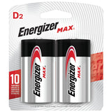 Energizer Max 2-pk D Alkaline Batteries, Long Lasting, All Purpose image 2