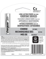 Energizer NH35BP-2 2-pk C NiMH Rechargeable Batteries, Pre-Charged, Long Lasting image 2