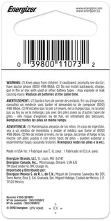 Energizer Silver Oxide 1-pk 390/389 LR1130 AG10 1.5V / 1.5 Volt Button Cell Battery image 2