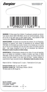 Energizer Silver Oxide 1-pk 392 1.5V / 1.5 Volt Zero Mercury Button CellBattery image 2