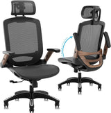 Ergonomic Office Chair, High Back Home Desk Chair with Headrest, Flip-up Arms, 90-120° Tilt Lock and Wide Cushion, Big and Tall Mesh Chairs... image 3