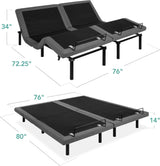 Ergonomic Twin XL Size Adjustable Bed Frame, Electric Base with wireless Remote Control, Nightlight, Massager, 2 USB Ports image 4
