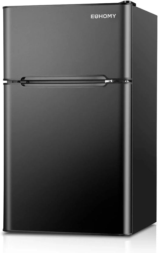 Euhomy Mini Fridge with Freezer, 3.2 Cu.ft Mini Refrigerator with Freezer for Home Use