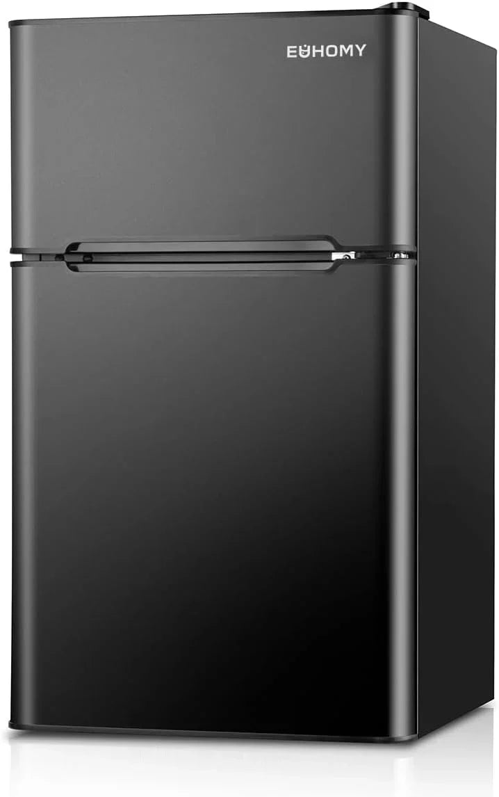 Euhomy Mini Fridge with Freezer, 3.2 Cu.ft Mini Refrigerator with Freezer for Home Use