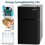 Euhomy Mini Fridge with Freezer, 3.2 Cu.ft Mini Refrigerator with Freezer for Home Use image 2