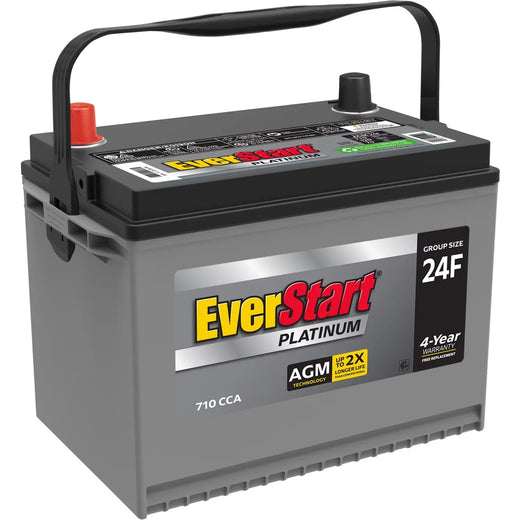 Everstart Platinum Agm Automotive Battery, Group Size 24F 12 Volt, 750 Cca - Madeinusa for Garage and Travel