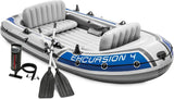 Excursion Inflatable Boat Series: Includes Deluxe 54in Boat Oars and High-output Pump – Supertough Pvc – Adjustable Seats with Backrest –...