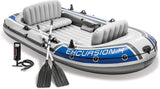 Excursion Inflatable Boat Series: Includes Deluxe 54in Boat Oars and High-output Pump – Supertough Pvc – Adjustable Seats with Backrest –...