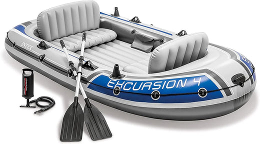 Excursion Inflatable Boat Series: Includes Deluxe 54in Boat Oars and High-output Pump – Supertough Pvc – Adjustable Seats with Backrest –...