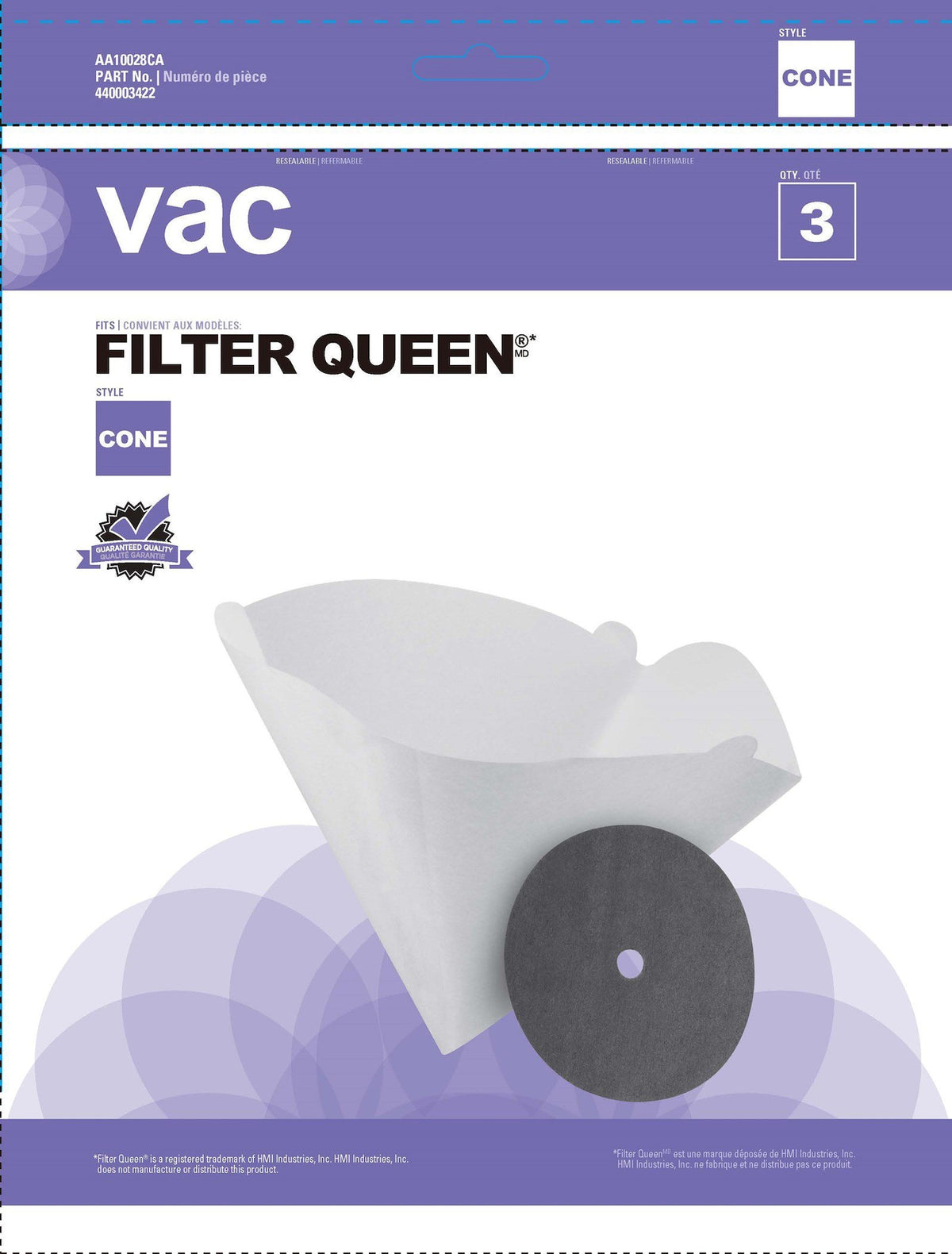 Filter Queen Replacement Canister Vacuum Cleaner Bags, 3-pk