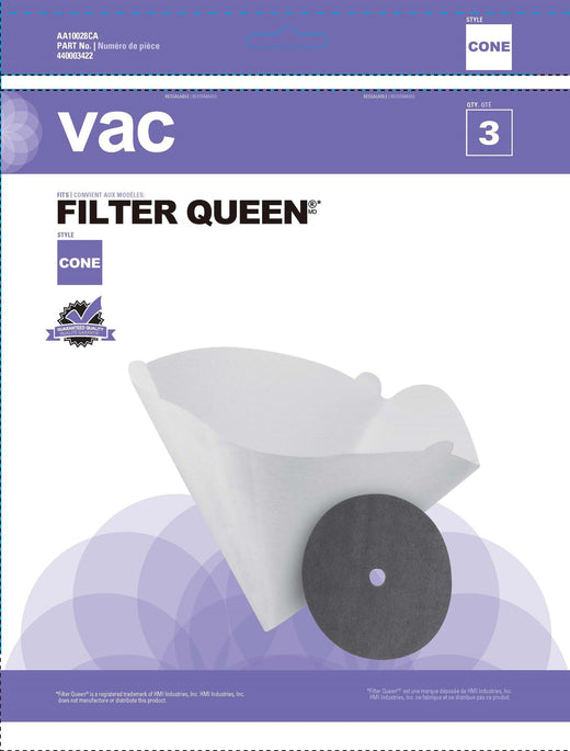Filter Queen Replacement Canister Vacuum Cleaner Bags, 3-pk