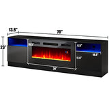 Fireplace Tv Stand with 36" Electric Fireplace, LED Light Entertainment Center for Everyday Use image 3