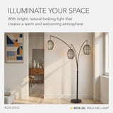 Floor Lamp, Equipped with Three Movable Lampshades and An Adjustable Height Design - Perfect for Decorating Bedrooms, Living Rooms and... image 2