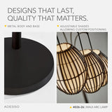Floor Lamp, Equipped with Three Movable Lampshades and An Adjustable Height Design - Perfect for Decorating Bedrooms, Living Rooms and... image 4